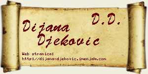 Dijana Đeković vizit kartica